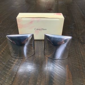 Calvin Klein Silver Salt & Pepper Shakers
